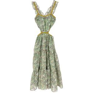 Current Air Green Floral Midi Dress